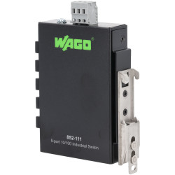 WAGO 852-111 5-Port Black Unmanaged DIN-35 Rail Industrial-ECO-Switch