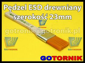 Pędzel ESD do topników i past 23mm drewniany