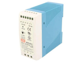 MDR-60-5 Zasilacz impulsowy, na szynę DIN, 50W, 5VDC, 10A, 85÷264VAC, OUT: 1