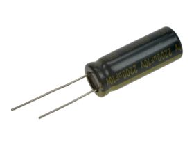 Kondensator; niskoimpedancyjny; elektrolityczny; 2200uF; 10V; WLR222M1AG28R; fi 10x28mm; 5mm; przewlekany (THT); luzem; Jamicon;