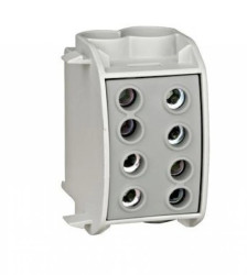 Zacisk rozgałęźny 1-biegunowy, 70 mm², szary, na szynę TH35