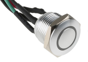 Nasadka przełącznika Chwilowy SPST średnica wycięcia 16mm, montaż panelowy RS PRO