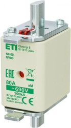 Wkładka bezpiecznikowa NH00 80A aM 690V 004182413