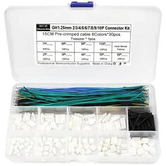 Zestaw obudowy złącza GH125MM wstępnie zaciskanej 28AWG przewód silikonowy kabel wielokolorowy rurka termokurczliwa akcesoria el