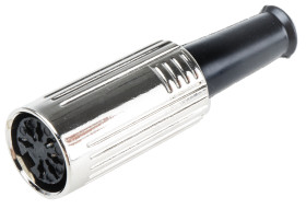 Gniazdo Din 7 -pinowe Żeński Montaż na kablu 60 V AC