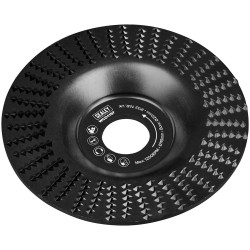 Sealey WCD115F 115mm Flat Shape Wood Carving Disc 22mm Bore