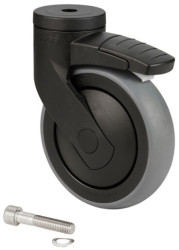 Koło samonastawne średnica kabla 125mm Przykręcanie Vikan wysokość całkowita 165mm