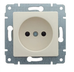 VENA Gniazdo pojedyncze b/u z przesłonami krem 510333