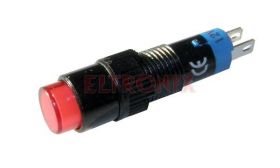 KONTROLKA LED F10R CZERWONA GQLAS3YDR12FP 12V AC/DC IP67 CE