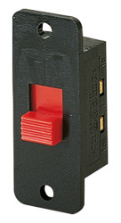 Przełącznik suwakowy, IP40, DPDT, Montaż panelowy, 2 A przy 250 V AC, -20 → +55 (Actuating Side) °C, -20