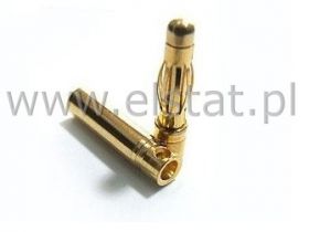 Wtyk i gniazdo GOLD - 4mm - zestaw para 80A banan