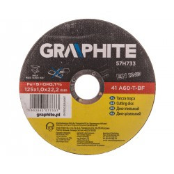 Tarcza tnąca do metalu 125 x 1.0 x 22.2 mm 41 A60‑T‑BF INOX 57H733