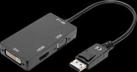 AK-340418-002-S DisplayPort adapter, DisplayPort plug / VGA / HDMI / DVI