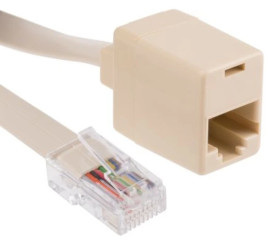 Rozszerzenie RJ, Cat3, 1 portów RJ45 żeńskie, RJ45 męskie, 2 m