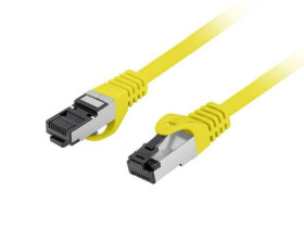 Kabel krosowy patchcord KAT.8.1 S/FTP LSZH CU 1.5M żółty PCF8-10CU-0150-Y