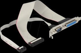 83445 Delock Slot Bracket &gt; 1 x Serial, 1 x Parallel