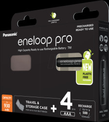 PHR4UWXB-4BP-CASE-NEU eneloop pro, NiMh battery, AAA (Micro), 930 mAh, 4 pcs. + Box