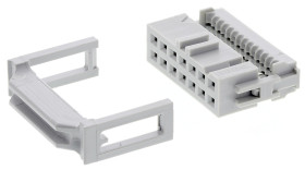 Złącze IDC 14-pinowe Żeński Kąt Proste Montaż na kablu raster 2.54mm Złoto na niklu