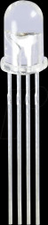 L-154A4SURKQBDZGW LED, 5 mm, wired, 4-pin, red/green/blue, 700/1300/300 mcd, 60°