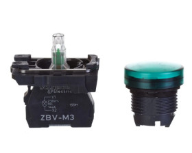 Lampka sygnalizacyjna 22mm zielona 230V AC XB5AVM3