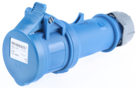 Złącze przemysłowe - zasilające 16A Gniazdo 230 V 3P Żeński MENNEKES Niebieski Montaż na kablu IP44