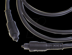 2X TOSLINK plugs, Ø= 5.0 mm, 1.0 metres
