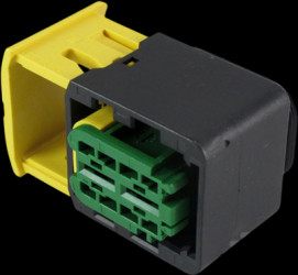 Socket housing, 2 pole, straight, 1 row, black, 3-1564542-1