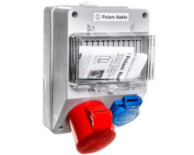 Zestaw zasilający 16A/400V 5P + 10/16A 250V + płytka odgałęźna 5x4mm2 6263-130