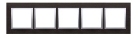 Ramka 5-krotna metalowa inox yin Simon 54 Nature