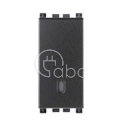 Przycisk dzwonkowy, NO, 10 A, 1M, antracyt, 19008