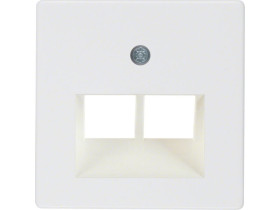 Płytka czołowa do gniazda przyłączeniowego UAE/E-DAT Design/Telekom ISDN biały 146909 HAGER