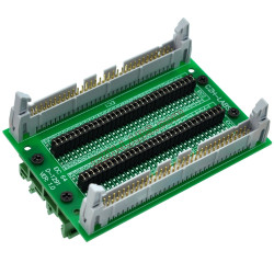 CZH-LABS DIN Rail Mount IDC64 2x32Pin 0.1&quot; Pitch(2.54mm) Header Diagnostic Test Breakout Board.