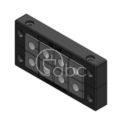 Rama przepustowa KEL 16, na 8 modułów KT małych, czarna, 42168.200