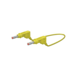 St&#xE4;ubli 669407-05024 XZG425 cable, yellow, flexible, stackable &#xD8; 4 mm plugs