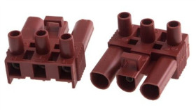 Złącze Wtykowe Do Druku Brązowy 3-Żyłowe, Wkręcane, 400 V Montaż Na Kablu