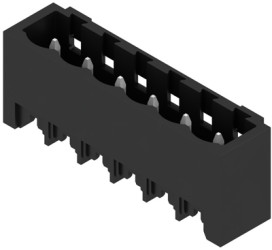 Pin header, 6 pole, pitch 5 mm, straight, black, 1796670000