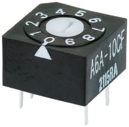 Przełącznik DIP 10-pozycyjny 10P THT 100 mA przy 30 V DC -10 → +70°C