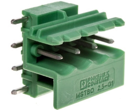 Gniazdo pinowe 4P 320V 12A zielone MSTBO 2,5/ 4-G1L 1861060 /200szt./