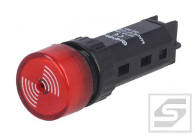 Syrenka AD16-16M/24V DC;80dB;20mA; 16mm;z generatorem;56.7;IP40;ONPOW