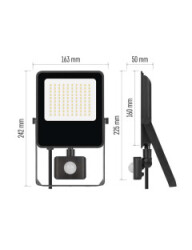 EMOS Naświetlacz LED VISIO 50W 7500lm NW PIR