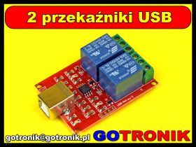 Moduł 2 przekaźników sterowanych poprzez USB