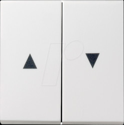 029427 Rocker Switch, 2-Way, Arrows, Pure White Semi-Glossy