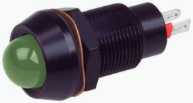 Lampka kontrolna do montażu panelowego 2V dc, czerwona 12.7mm LED Czarny Końcówka lutownicza Marl