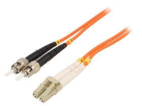 CFO-LCST-OM2-5M Patch cord światłowodowy OM2 LC/UPC,ST/UPC 5m pomarańczowy
