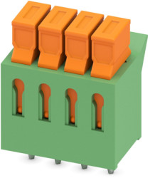 PCB terminal, 4 pole, pitch 3.81 mm, AWG 26-22, 5 A, cutting connection, green, 1706196