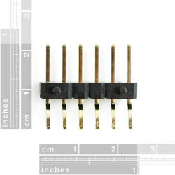 Sparkfun Header - 6-pin Male (SMD, 0.1", Right Angle)