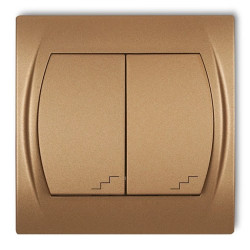 LOGO Łącznik podwójny schodowy złoty metalik 8LWP-33