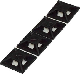 Mocowanie opaski kablowej samoprzylepne, 12.5mm x 12,5 mm, kolor: Czarny, 100-szt., RS PRO