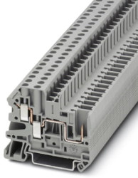 Through terminal block, screw connection, 0.14-6.0 mm², 1 pole, 32 A, 6 kV, gray, 3060267