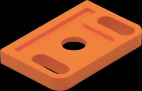 Distance plate, 5 x 40 x 26 mm for inductive sensors, E10585